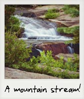 A mountain stream!