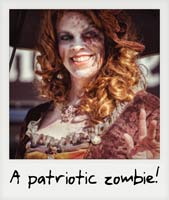 A patriotic zombie!