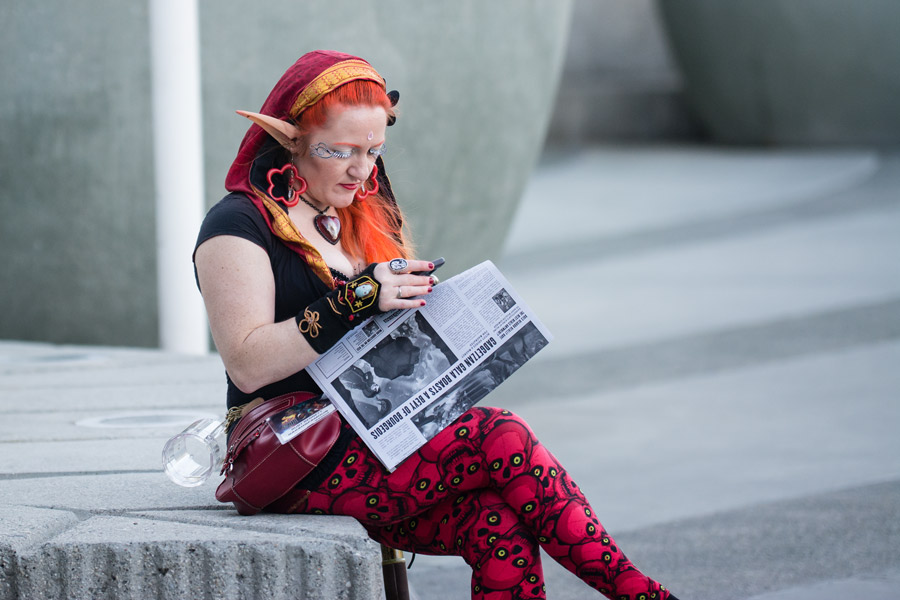 Blizzcon newspaper photo