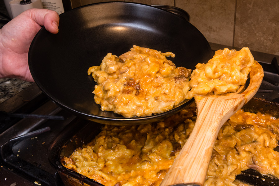 Spaetzle and cheese photo