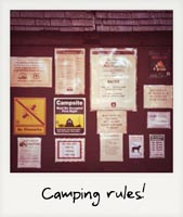 Camping rules!