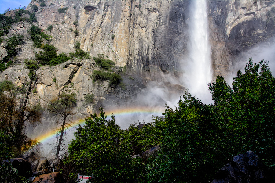 Bridalveil Falls rainbow photo