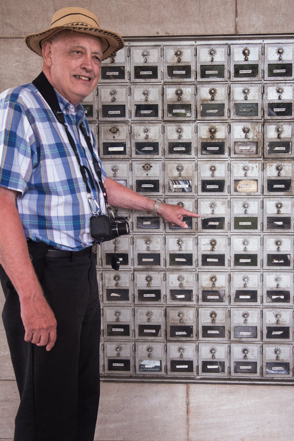 Dad at post office photo