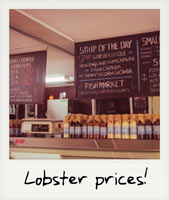 Lobster prices!