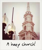 A hazy church!