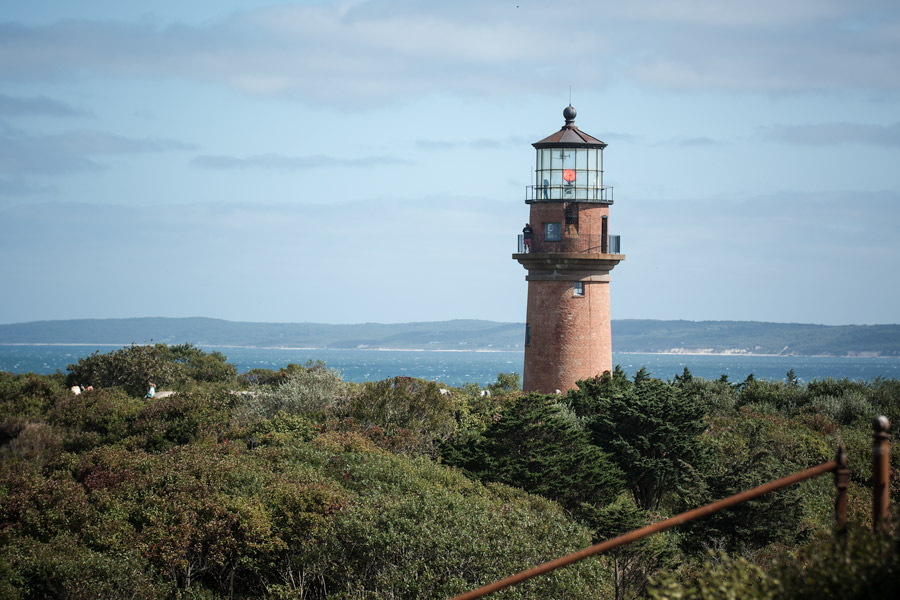 Red lighthouse photo