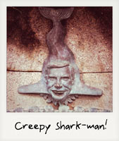 A creepy shark-man!
