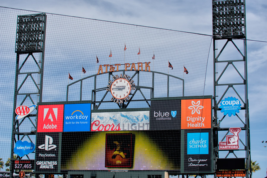 San Francisco Giants scoreboard photo