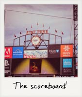 The scoreboard!