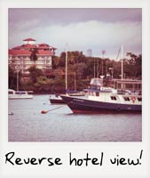 Reverse hotel view!