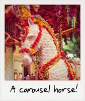 A carousel horse!
