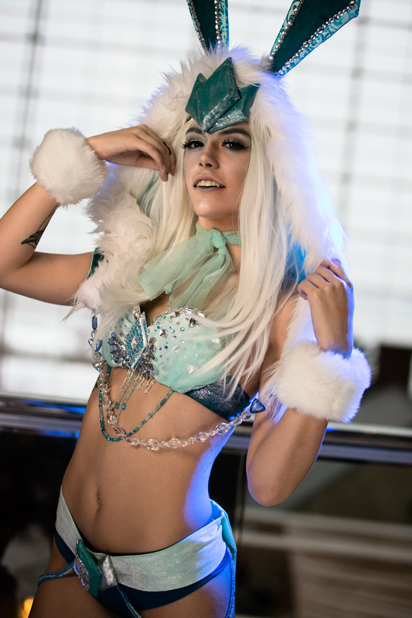 Bunny ears cosplayer photo