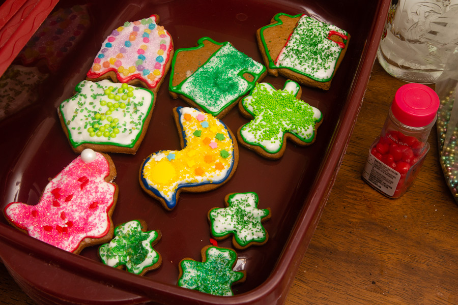 Decorated Easter cookies photo