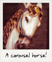A carousel horse!