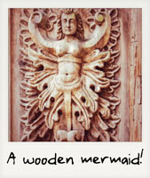 A wooden mermaid!