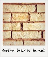 Another brick in the wall!