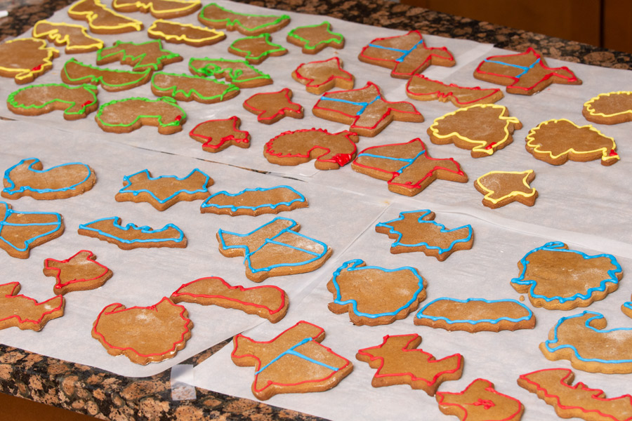 Outlined cookies photo