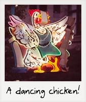 A dancing chicken!