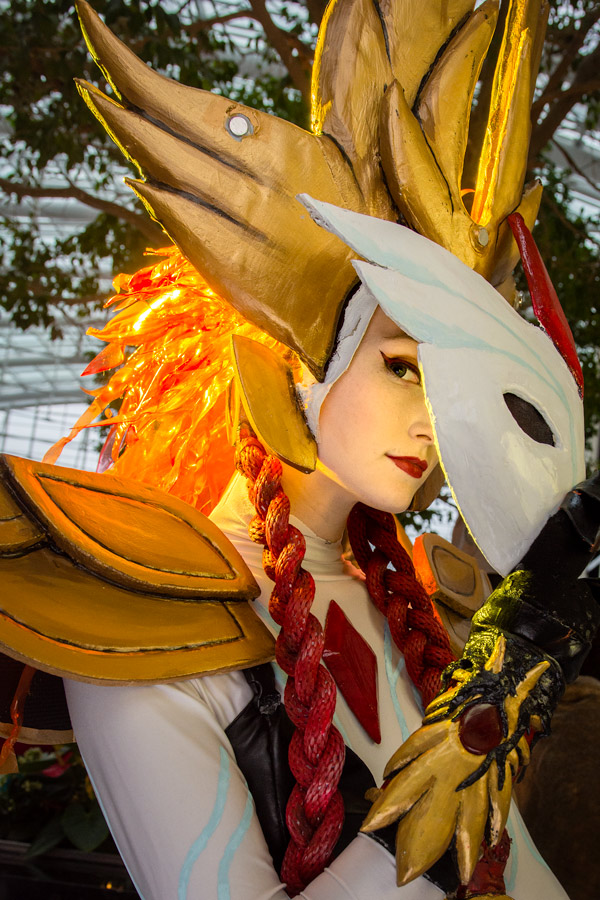 Masked cosplayer photo