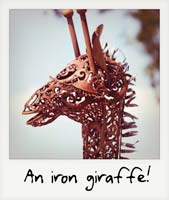An iron giraffe!