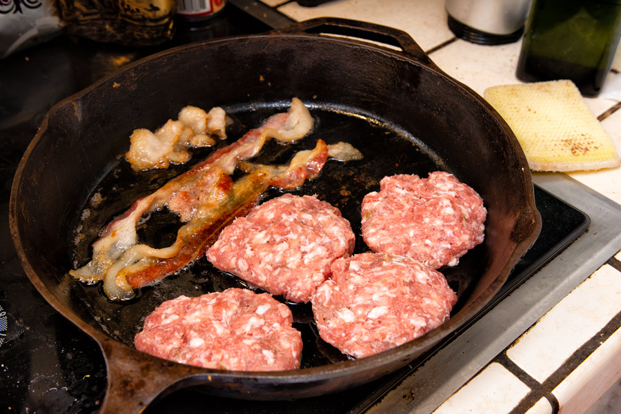 Sausage cooking photo