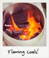 Flaming coals!