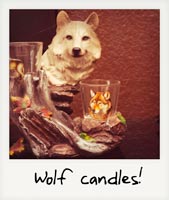 A wolf candle holder!
