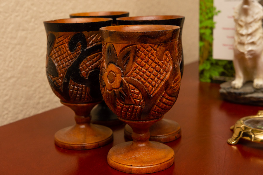 Wooden cups photo