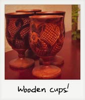 Wooden cups!