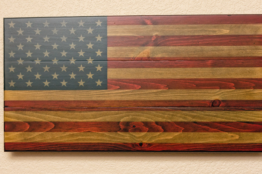 Wooden flag photo