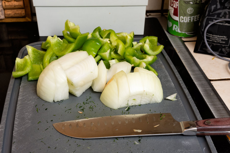 Chopped veggies photo