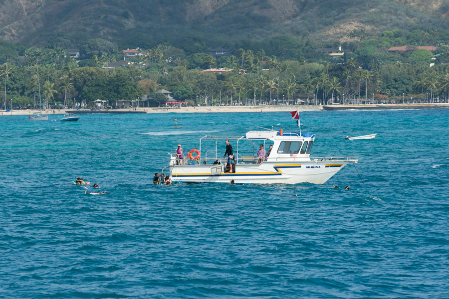 Boat swimmers photo