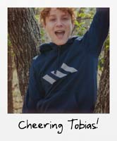 Cheering Tobias!