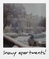 Snowy apartments!
