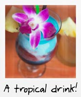 A tropical drink!