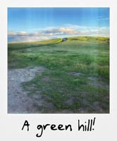 A green hill!