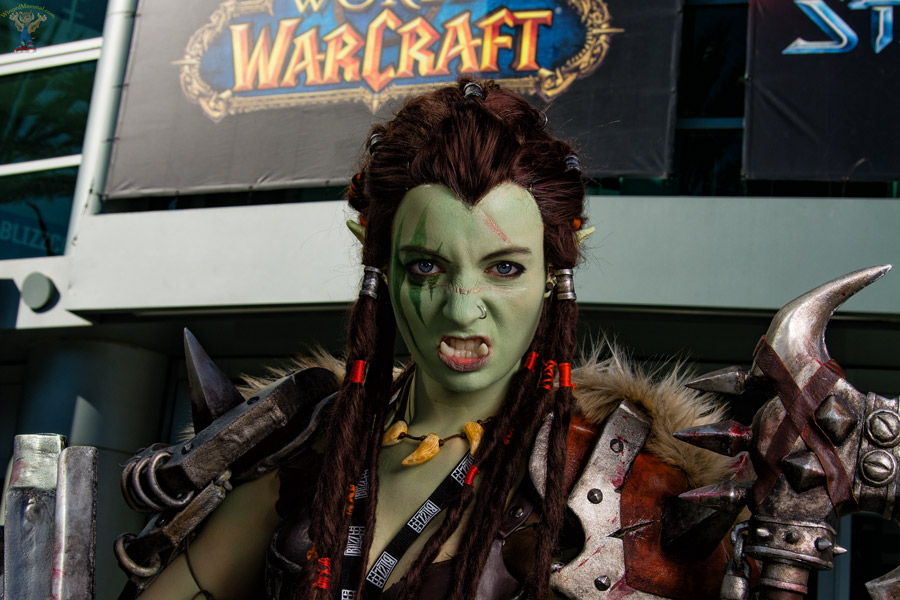 A picture of a Warsong Commander cosplay at BlizzCon 2015 taken by Batty!