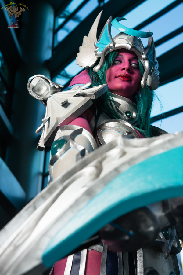 A picture of a Tyrande Whisperwind cosplay at BlizzCon 2015 taken by Batty!