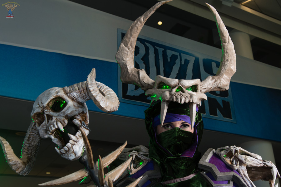 A picture of necromancer cosplay at BlizzCon 2015 taken by Batty!