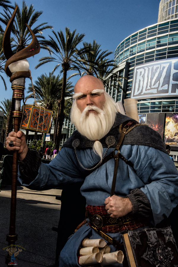 A picture of Deckard Cain cosplay at BlizzCon 2016 taken by Batty!