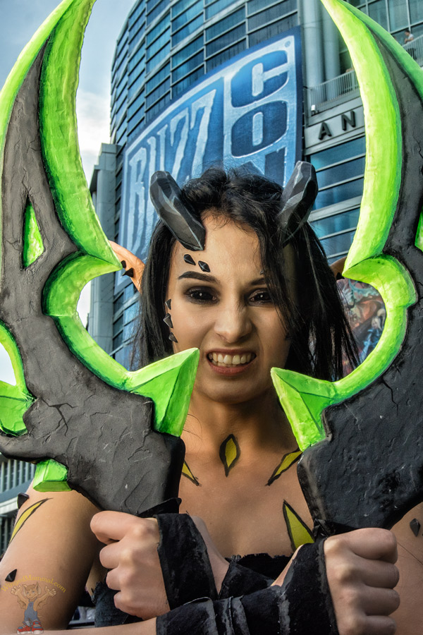 A picture of Demon Hunter cosplay at BlizzCon 2016 taken by Batty!