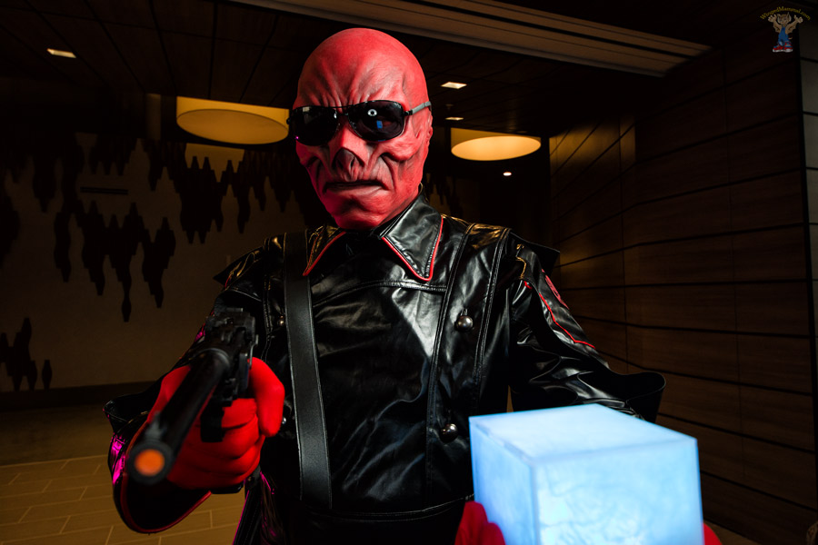 A picture of Red Skull cosplay at Dragon Con 2015!