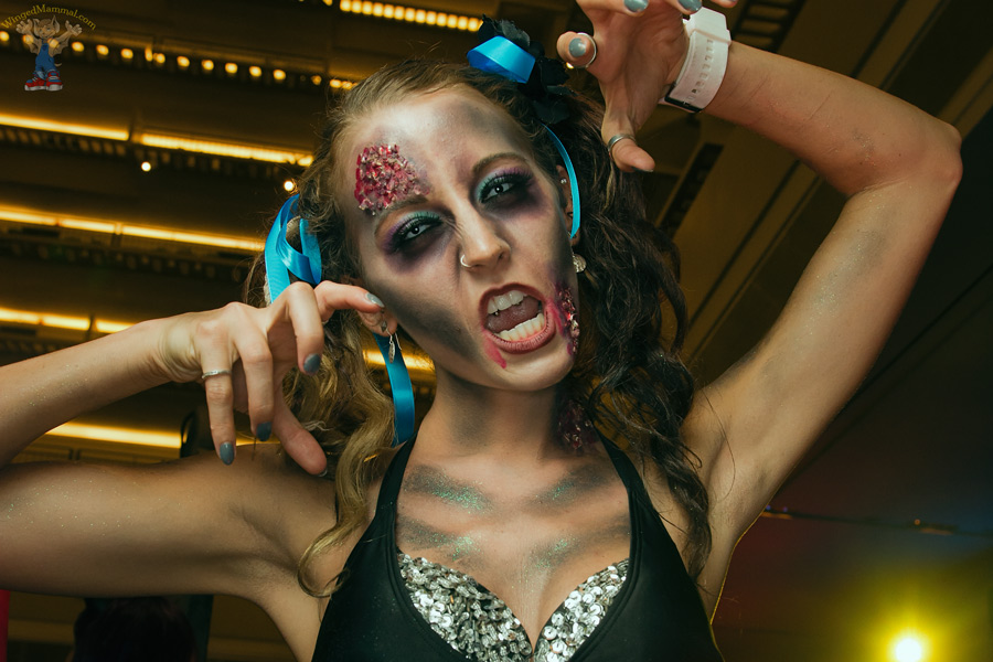 A picture of zombie cosplay at Dragon Con 2015!