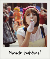 Blowing bubbles!