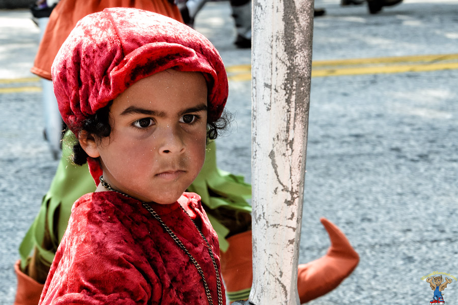 A picture of an intense young swordsman at Dragon Con 2015!