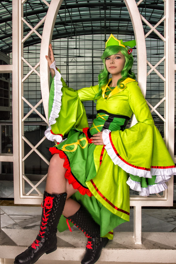 A picture of Green anime cosplay at Katsucon 2016 taken by Batty!