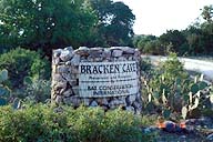 Bracken Cave rock sign