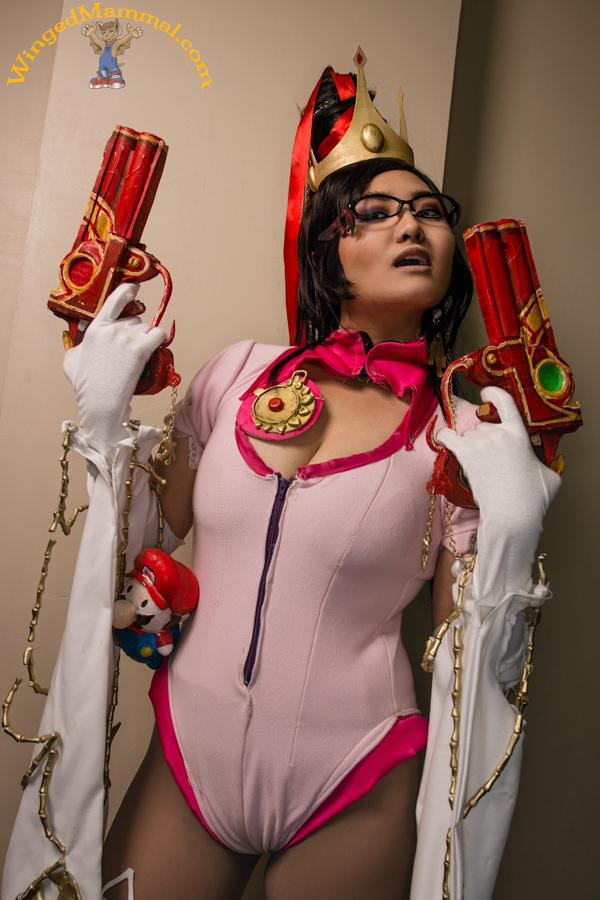 Princess Peach/Bayonetta cosplay photo at PAX South 2015