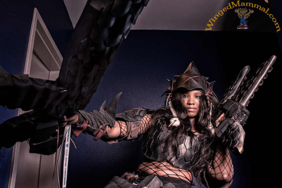 A picture of Nargacuga cosplay from Monster Hunter at PAX South 2015!
