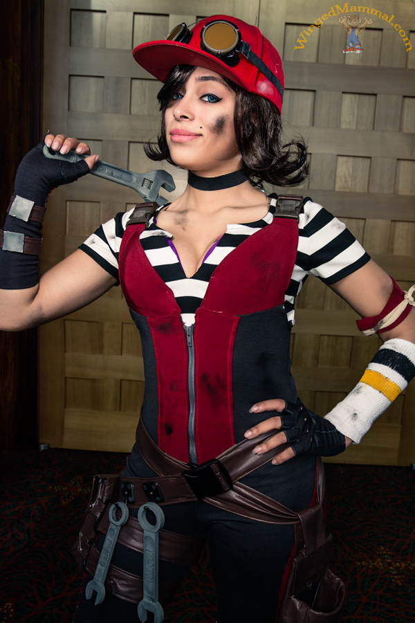 A picture of Mad Moxxi as a mechanic cosplay at PAX South 2015!
